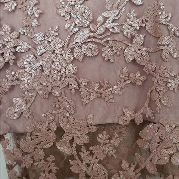 NWT Tadashi Shoji Blush Antique Pink Lace Cocktail Dress SIZE 8 - Picture 10 of 16